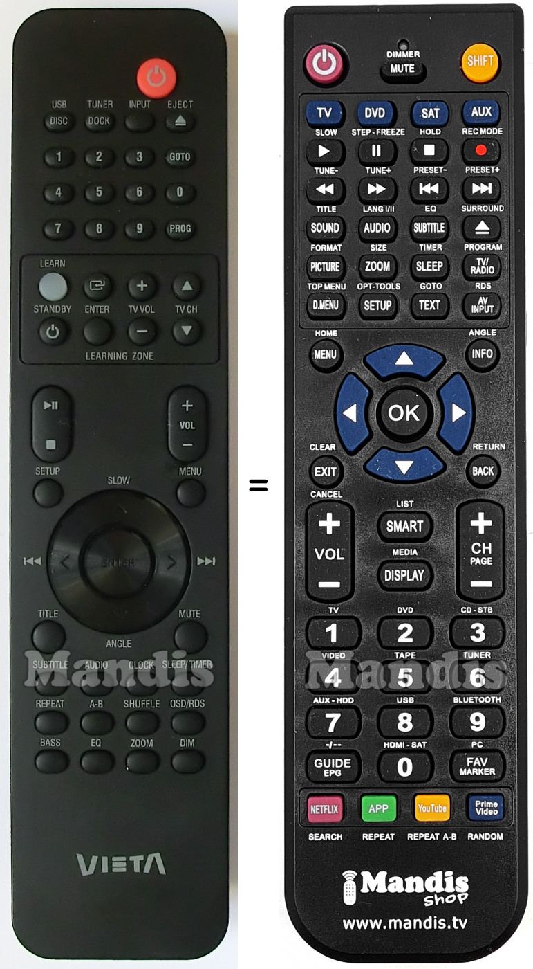 Télécommande équivalente SB500BK