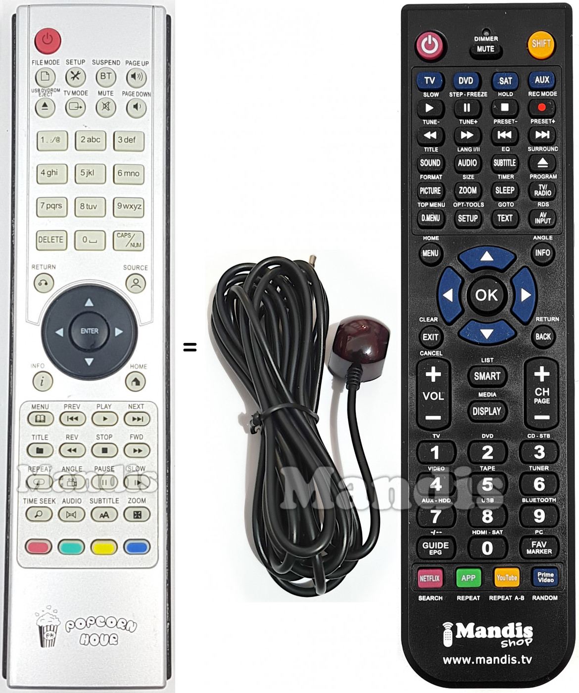 Télécommande équivalente POP003