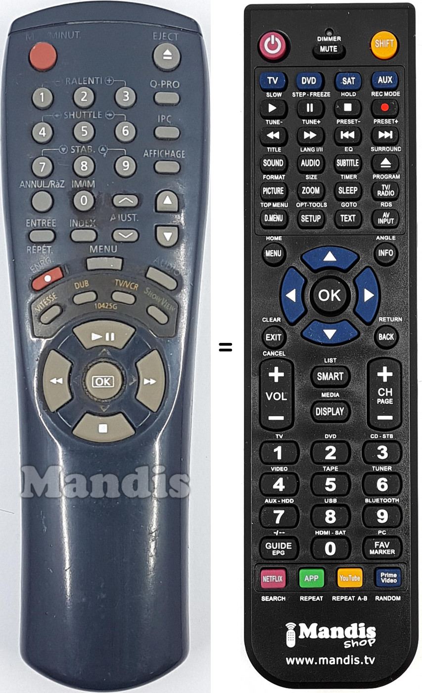 Télécommande équivalente 10425G