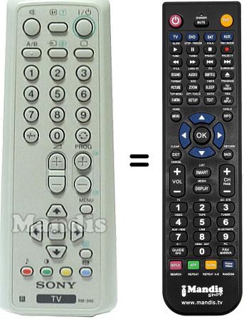 Télécommande équivalente Sony RM 946
