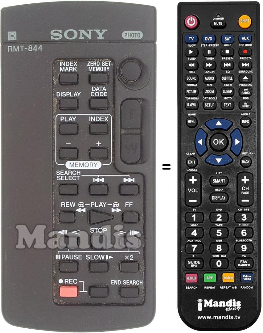 Télécommande équivalente RMT-844