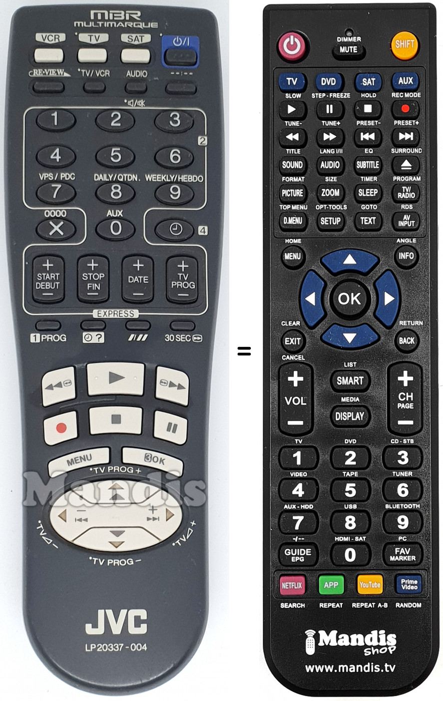 Télécommande équivalente LP 20337-004