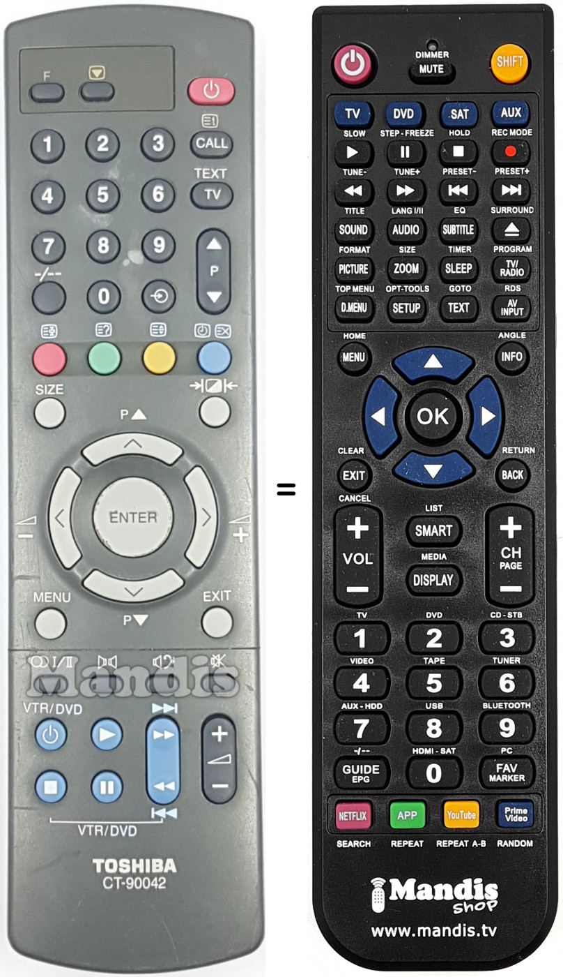 Télécommande équivalente CT-90042