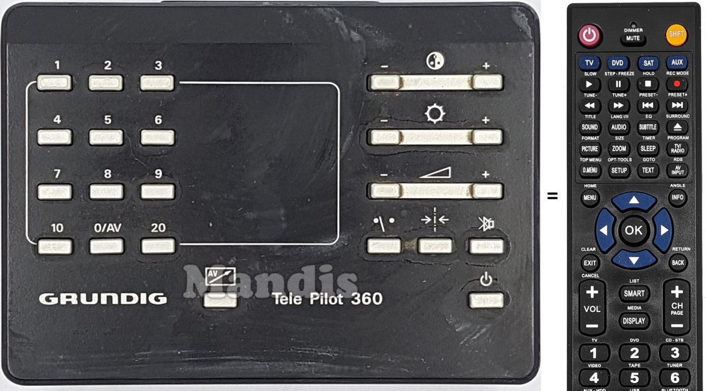 Télécommande équivalente TP360