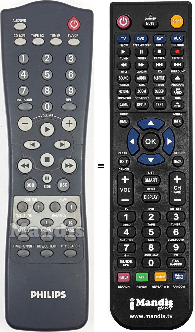 Télécommande équivalente 310420707021