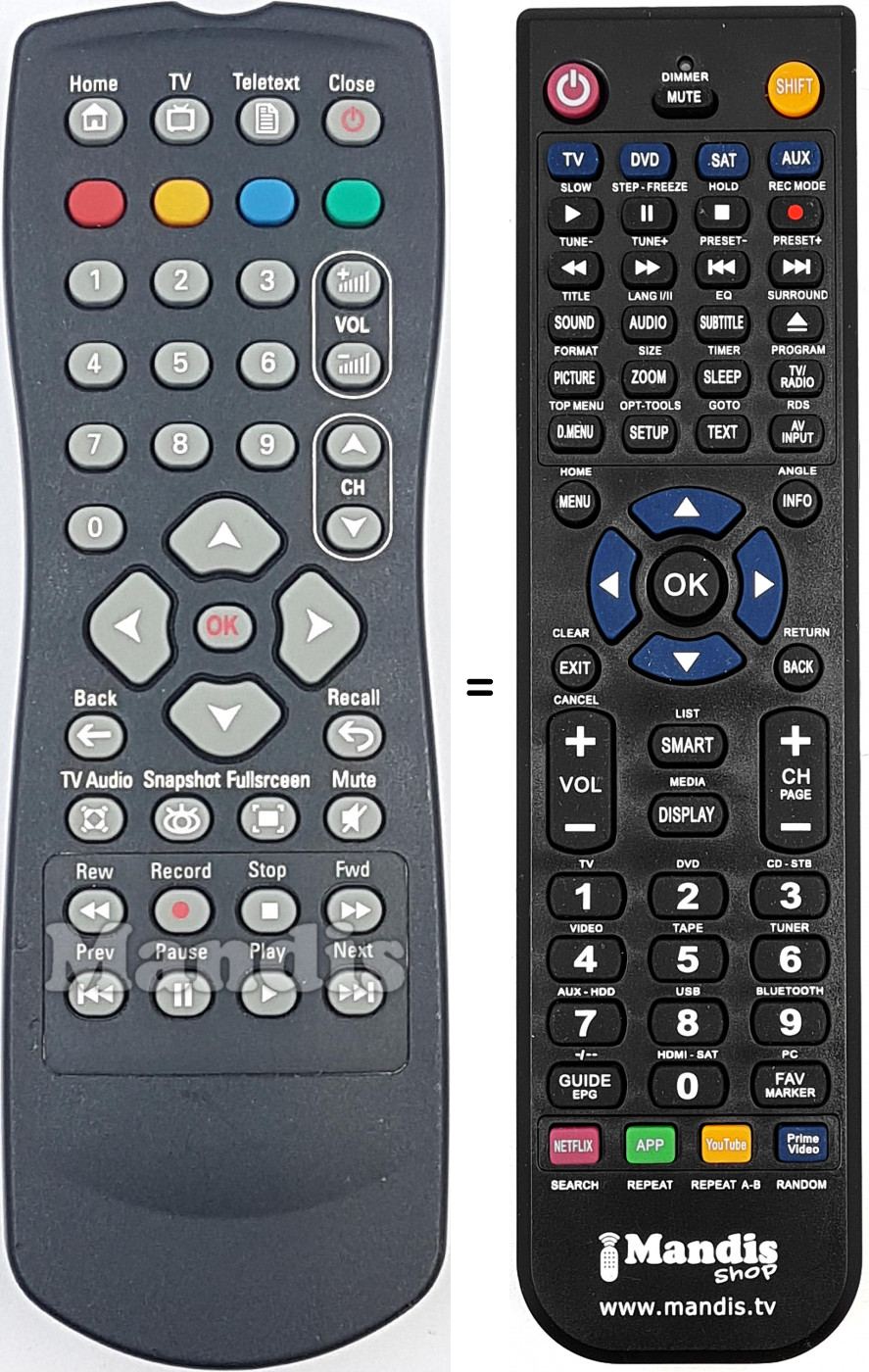 Télécommande équivalente 313923816902