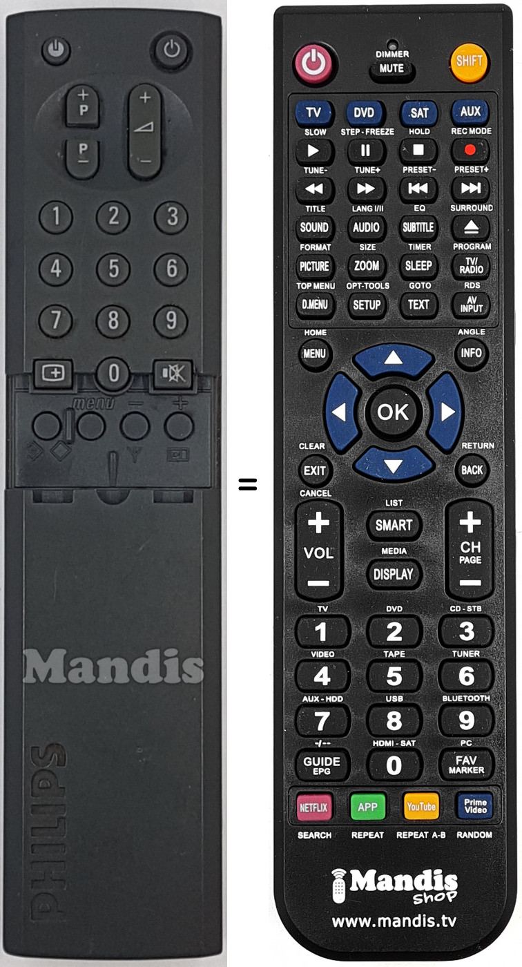 Télécommande équivalente RC907601G