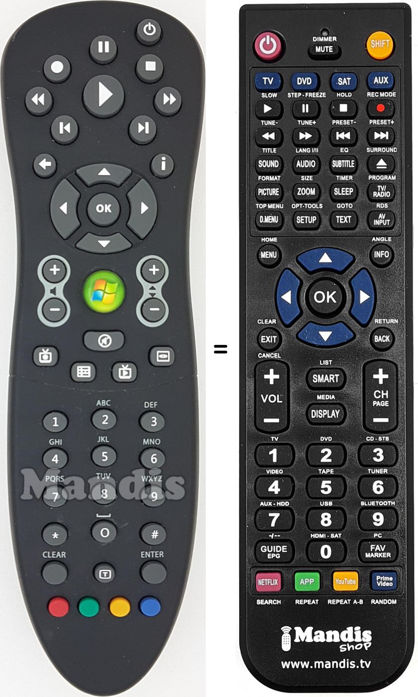 Télécommande équivalente RC153452400G