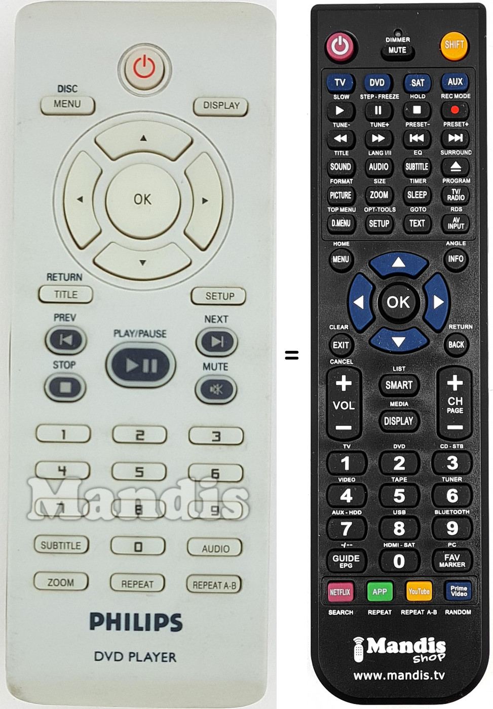 Télécommande équivalente 314107936321
