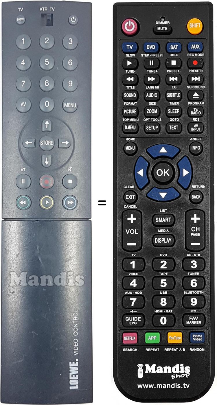 Télécommande équivalente 55520052