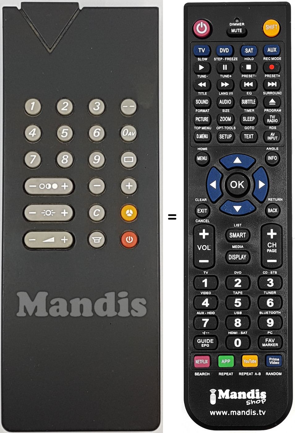 Télécommande équivalente 56521350