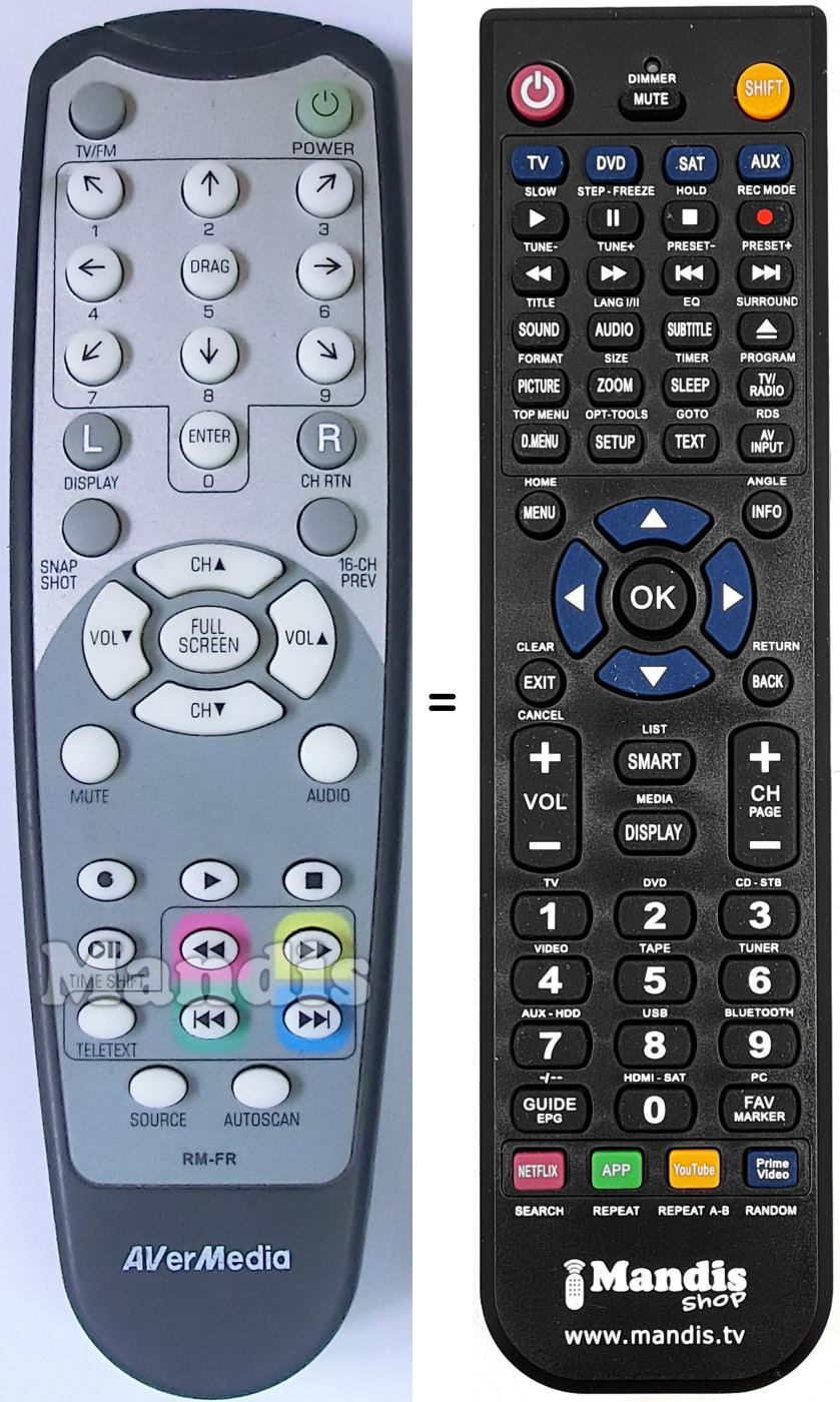 Télécommande équivalente RM-FR