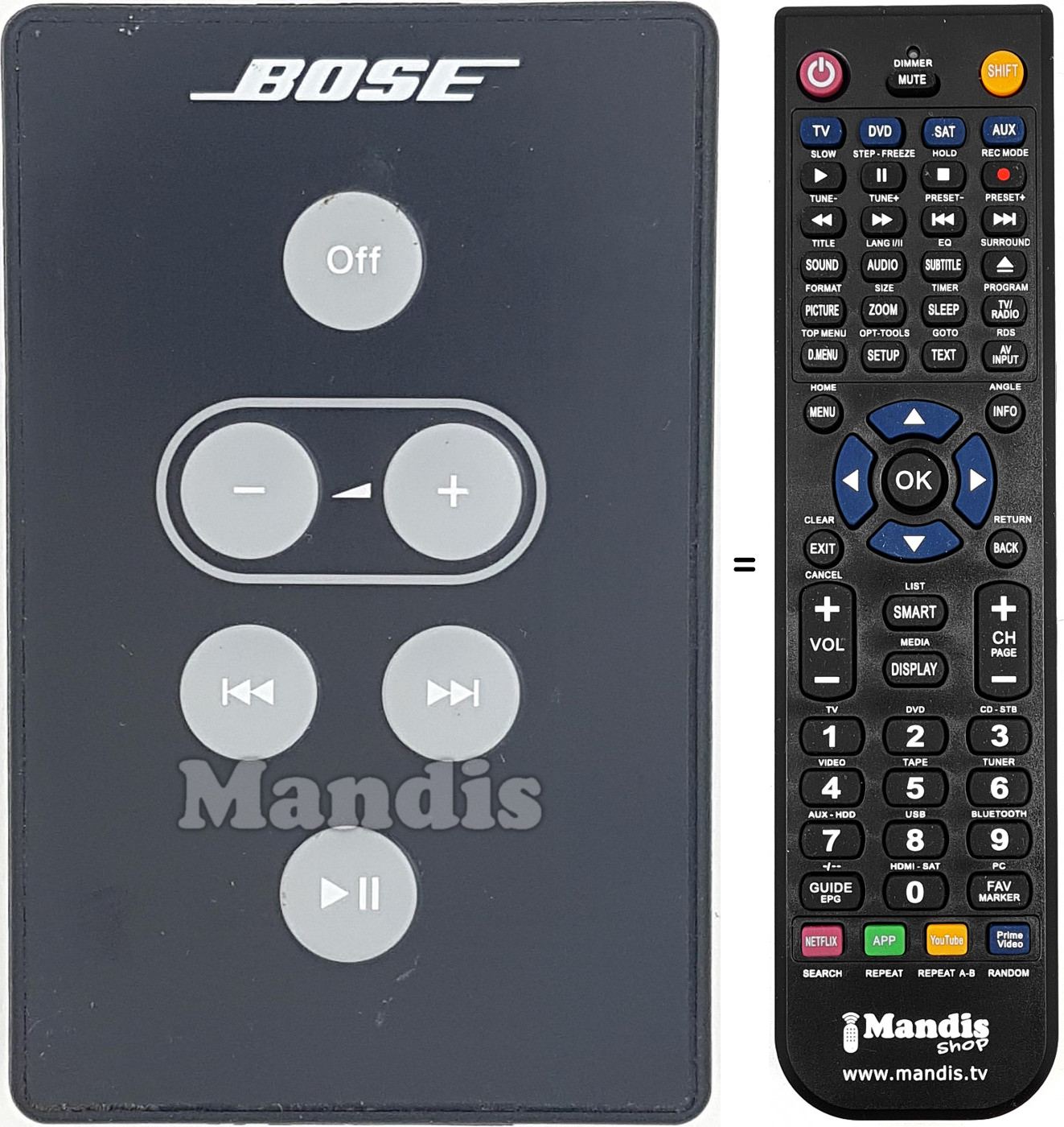 Télécommande équivalente BOSE003