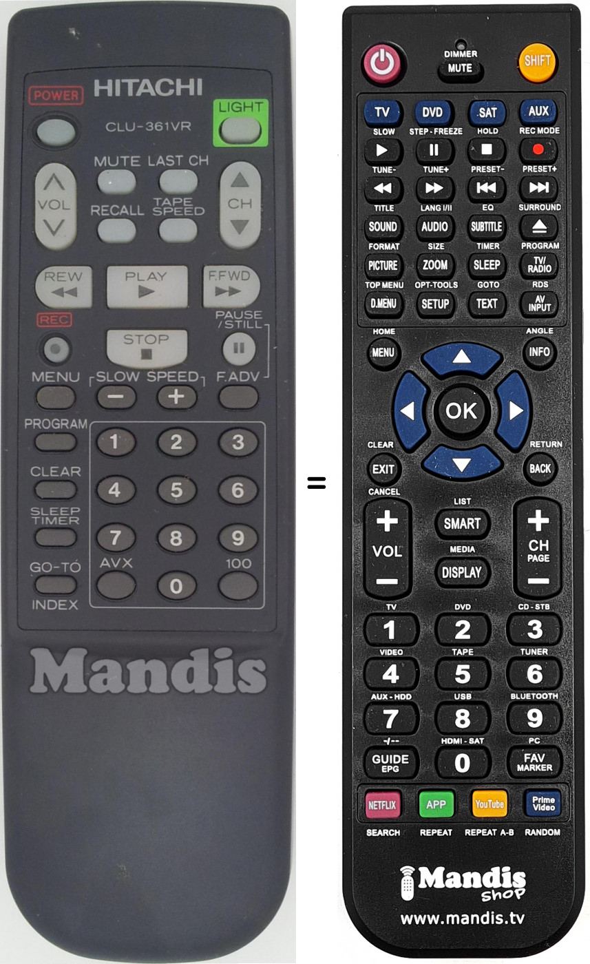 Télécommande équivalente CLU-361VR