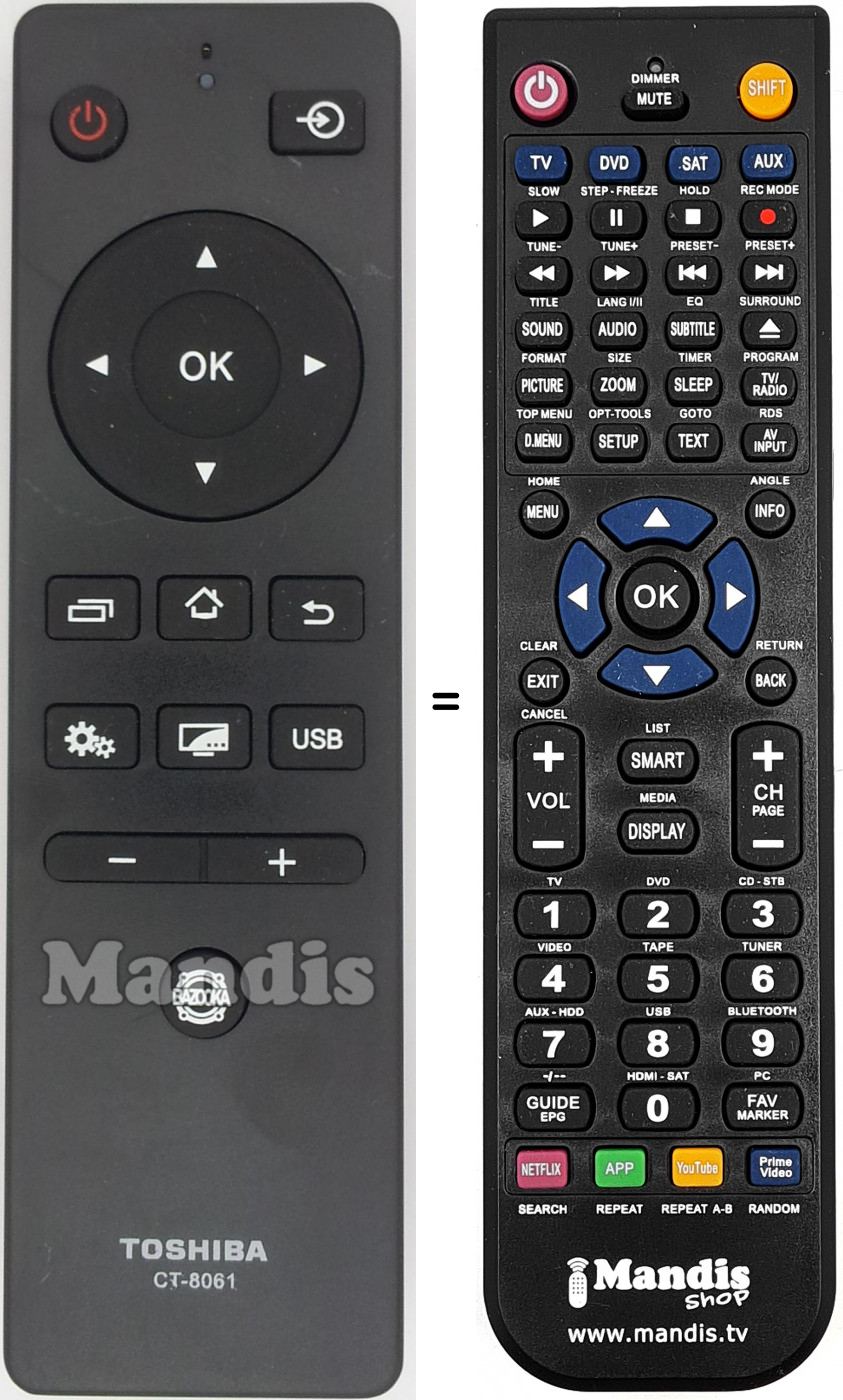 Télécommande équivalente CT-8061