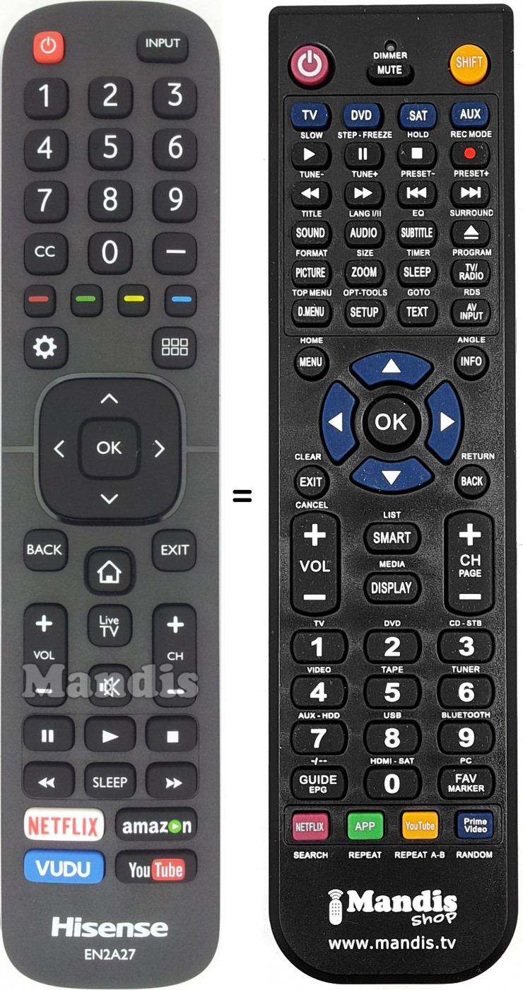 Télécommande équivalente EN2A27
