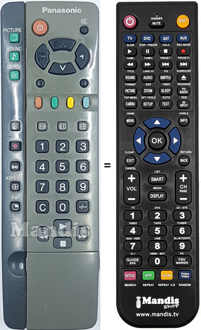 Télécommande équivalente EUR511220CR
