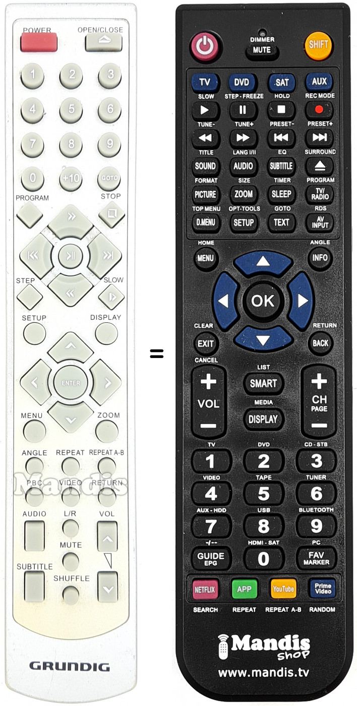 Télécommande équivalente GRU002