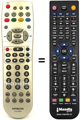 Télécommande équivalente Hitachi CLE952A