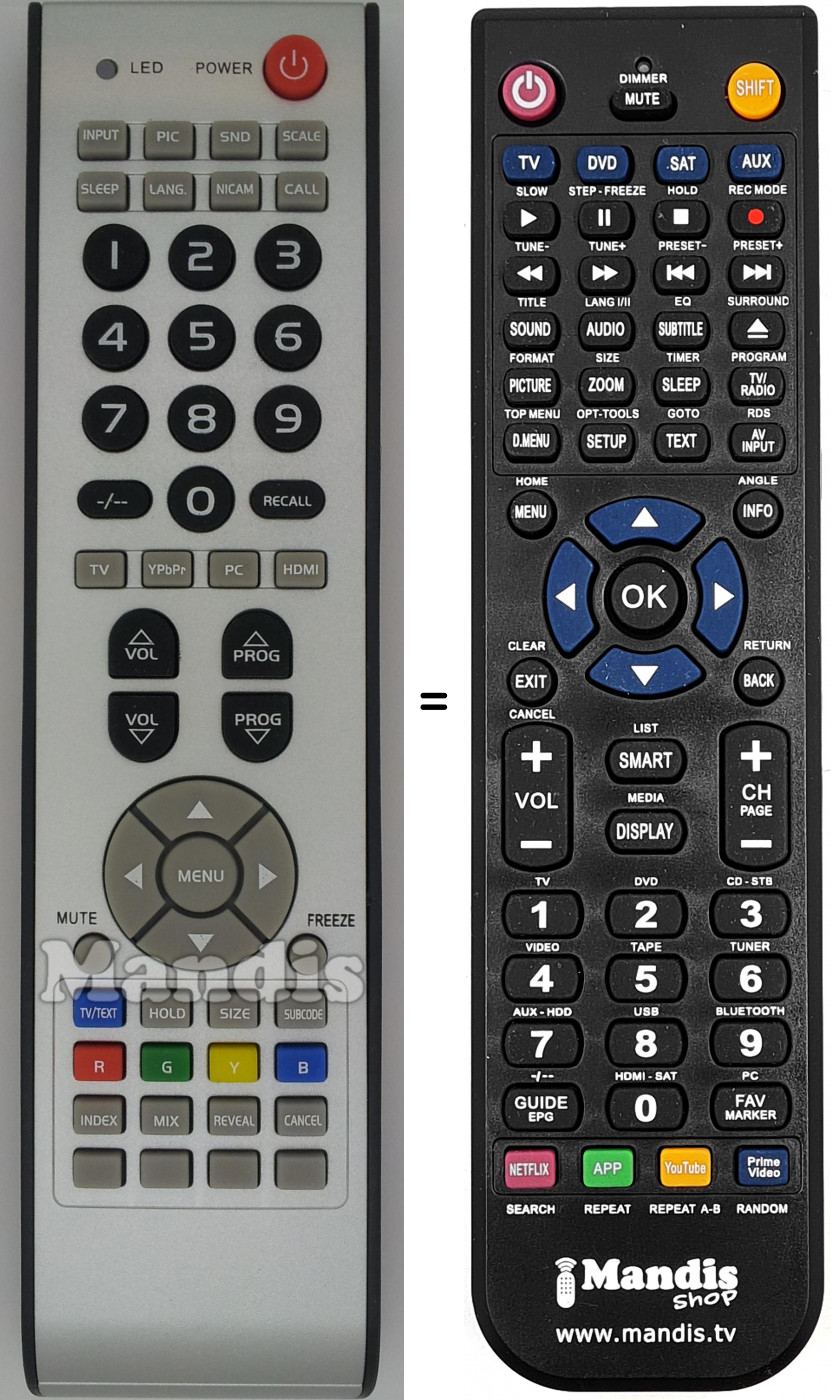 T&eacute;l&eacute;commande &eacute;quivalente LCD4230