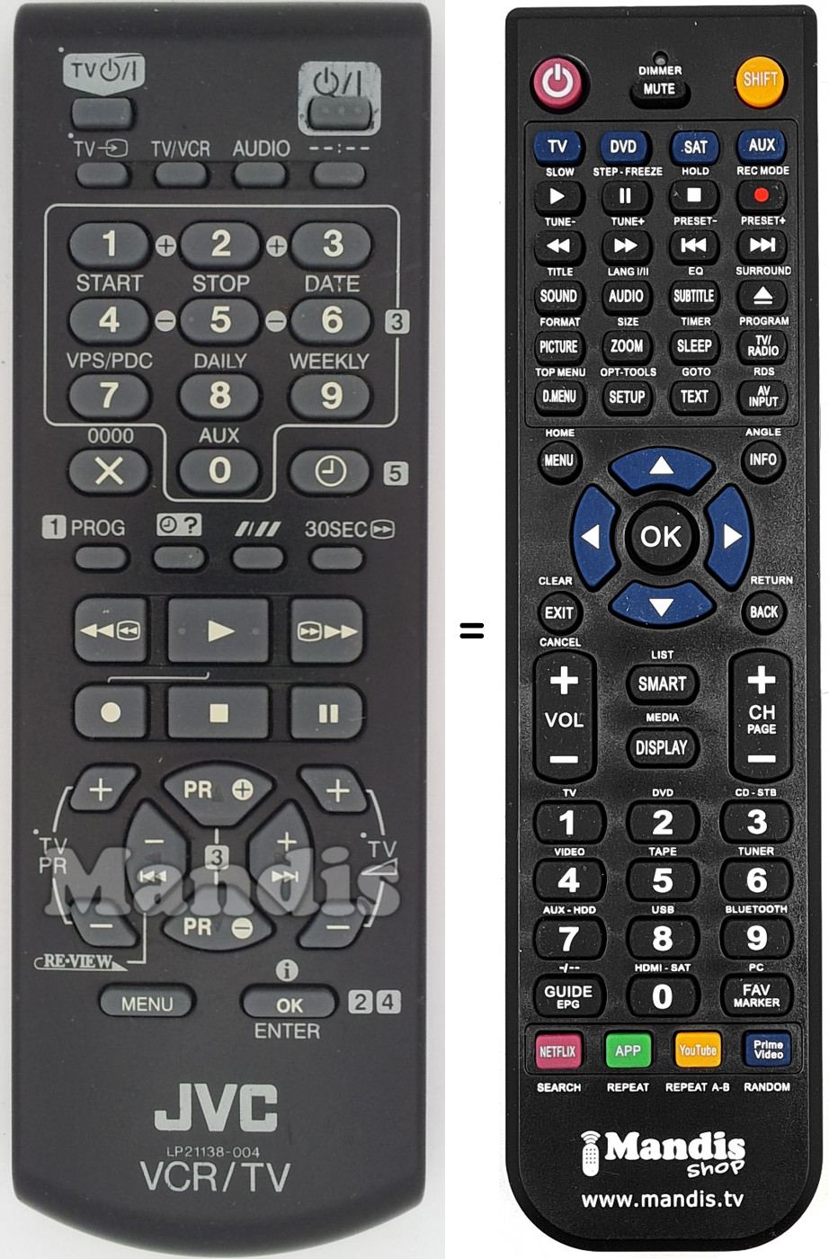 Télécommande équivalente LP21138-004
