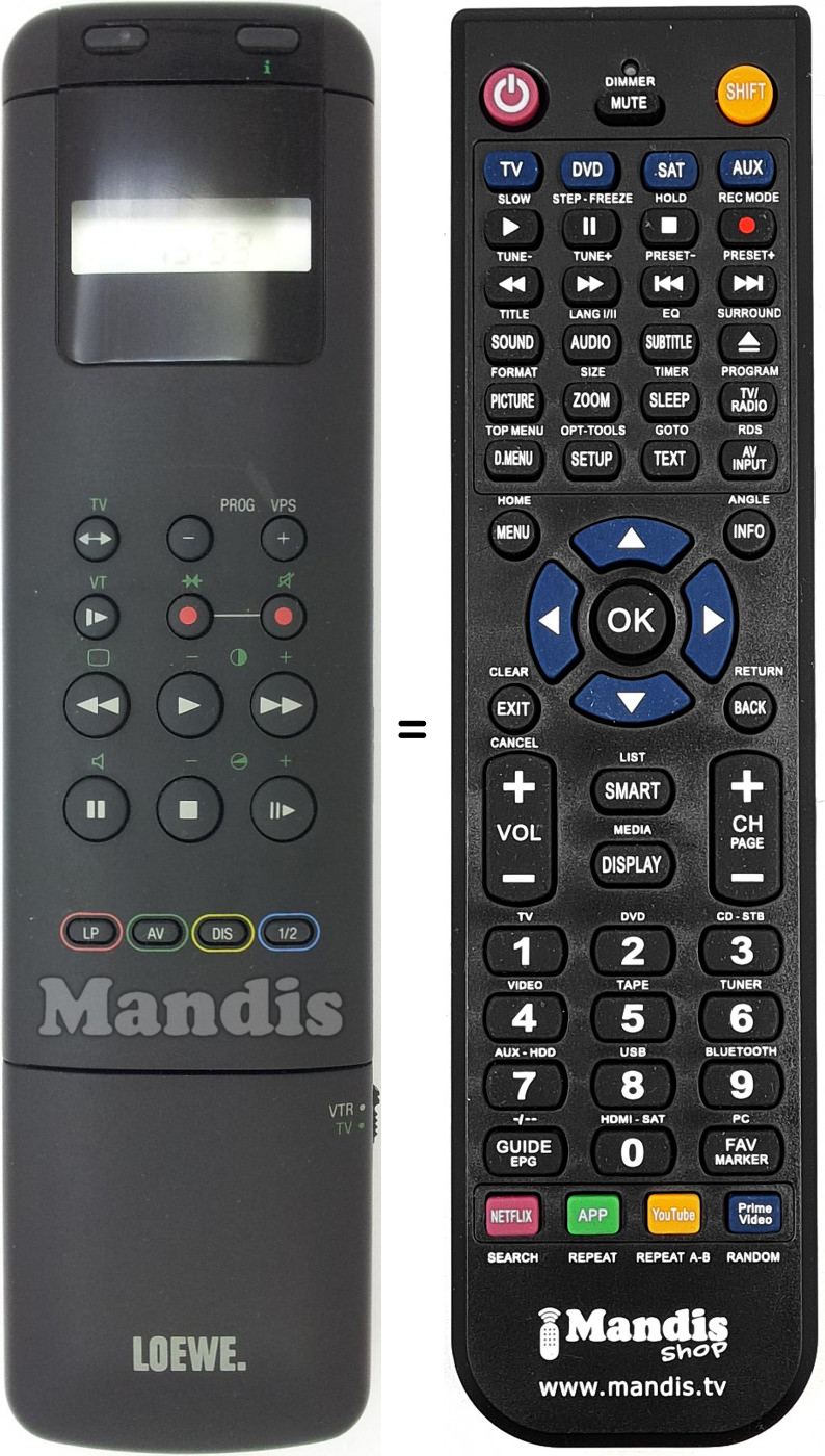 Télécommande équivalente Loewe001