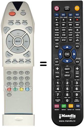 Télécommande équivalente Sliding REMCON1108