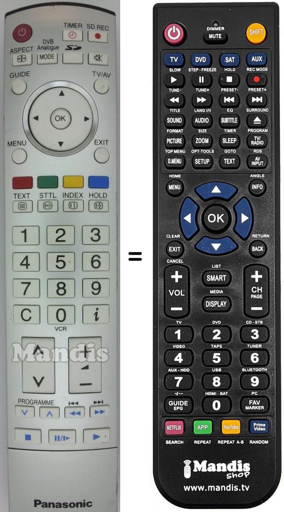 Télécommande équivalente N2QAYB000047
