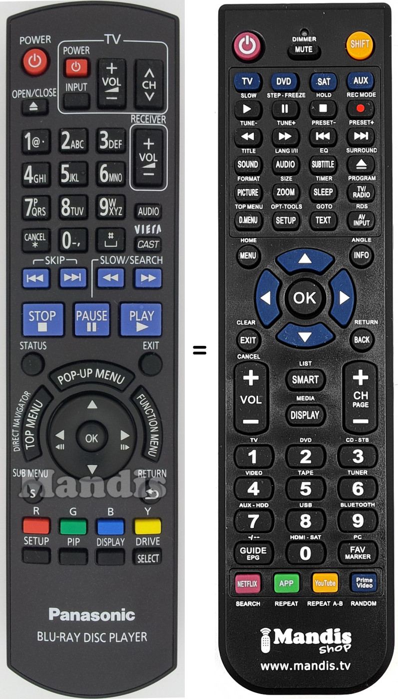 Télécommande équivalente N2QAYB000508