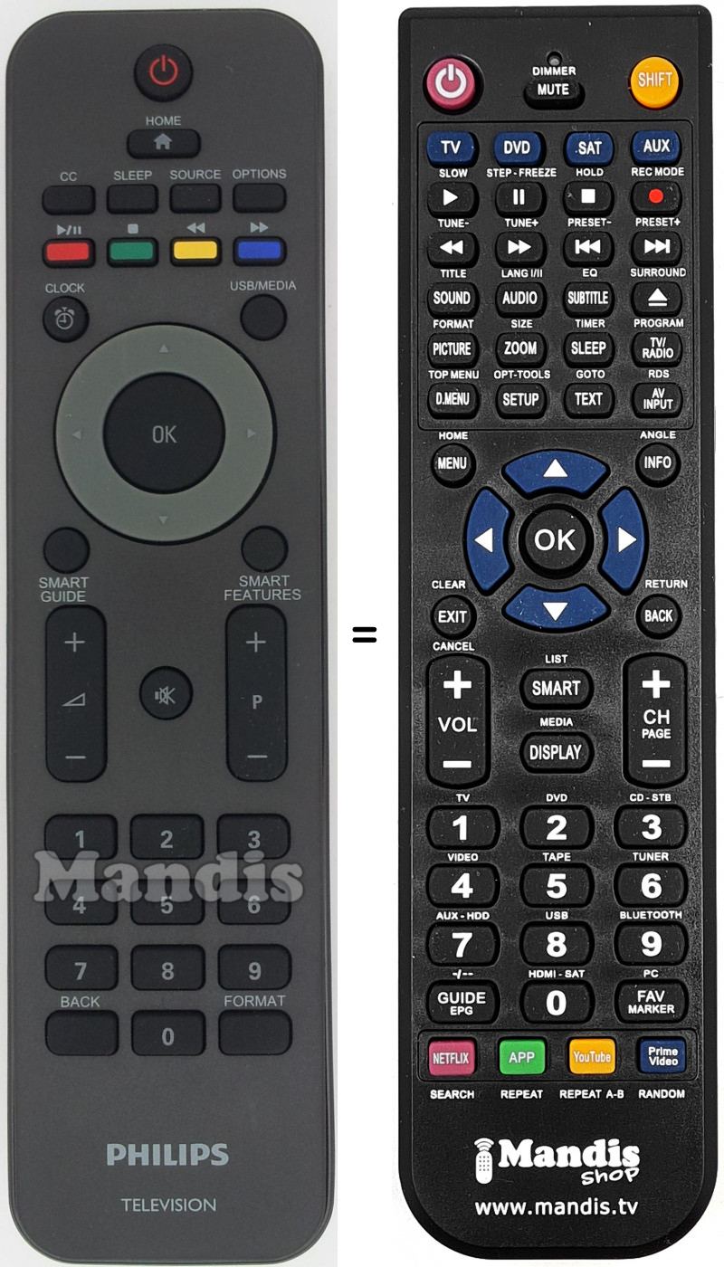 Télécommande équivalente URMT36JHG002