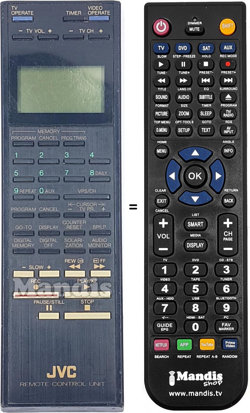 Télécommande équivalente JVC PQ10543T