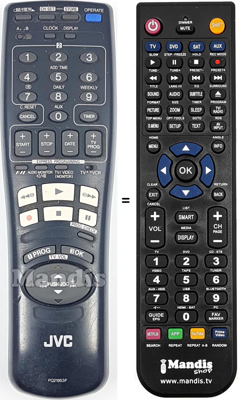 Télécommande équivalente PQ21953F6