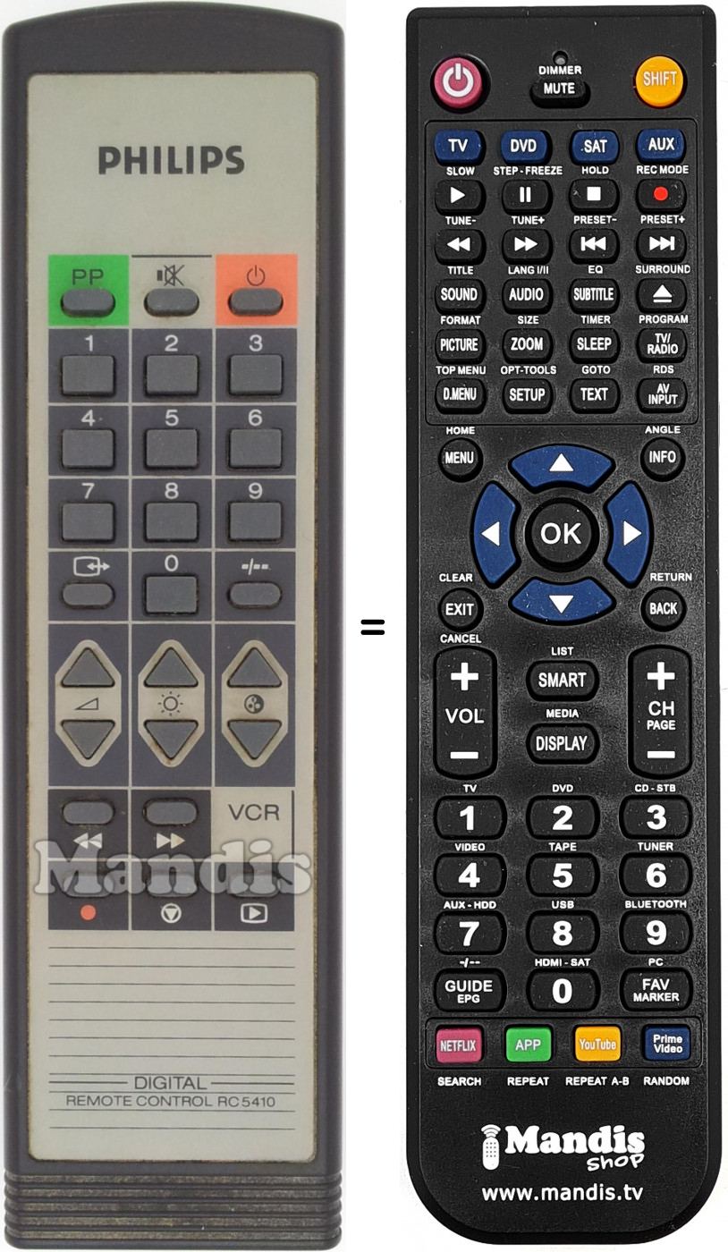 Télécommande équivalente RC 5410