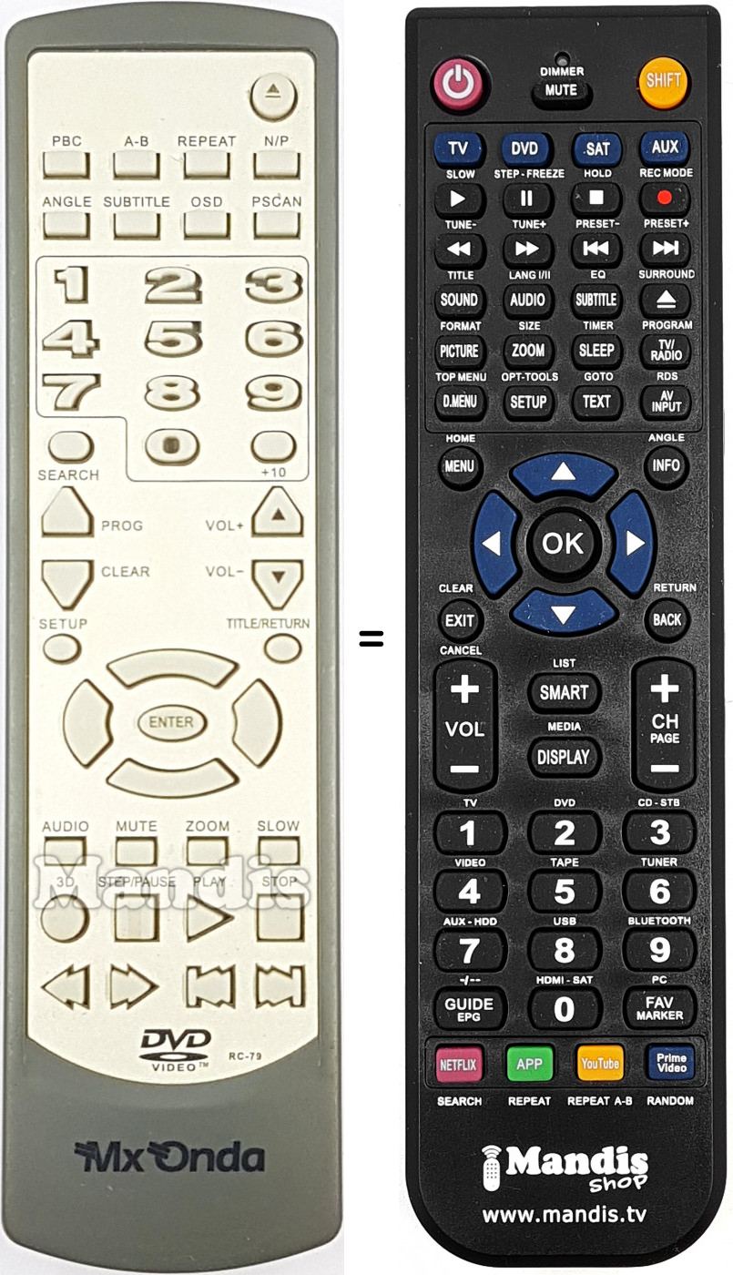 T&eacute;l&eacute;commande &eacute;quivalente RC-79