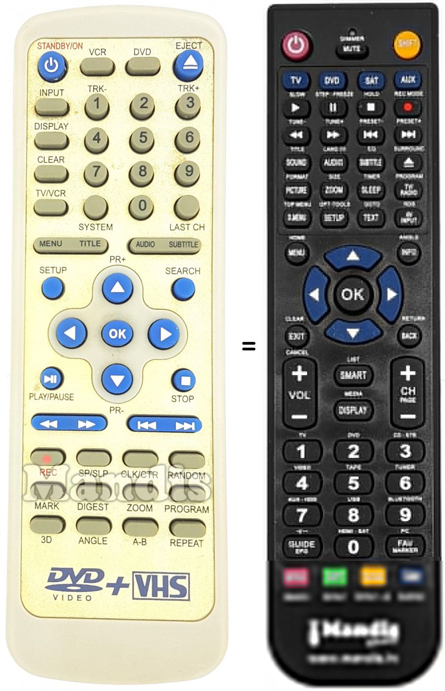 Télécommande équivalente REMCON1659