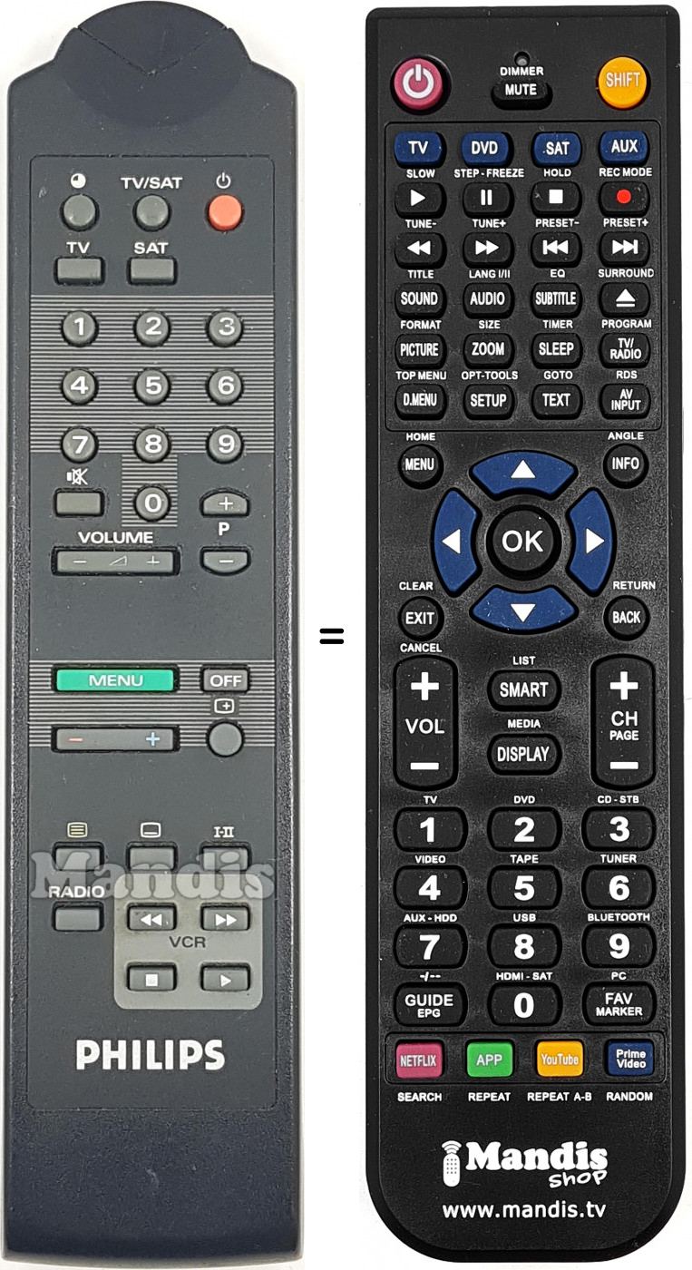 Télécommande équivalente REMCON1680