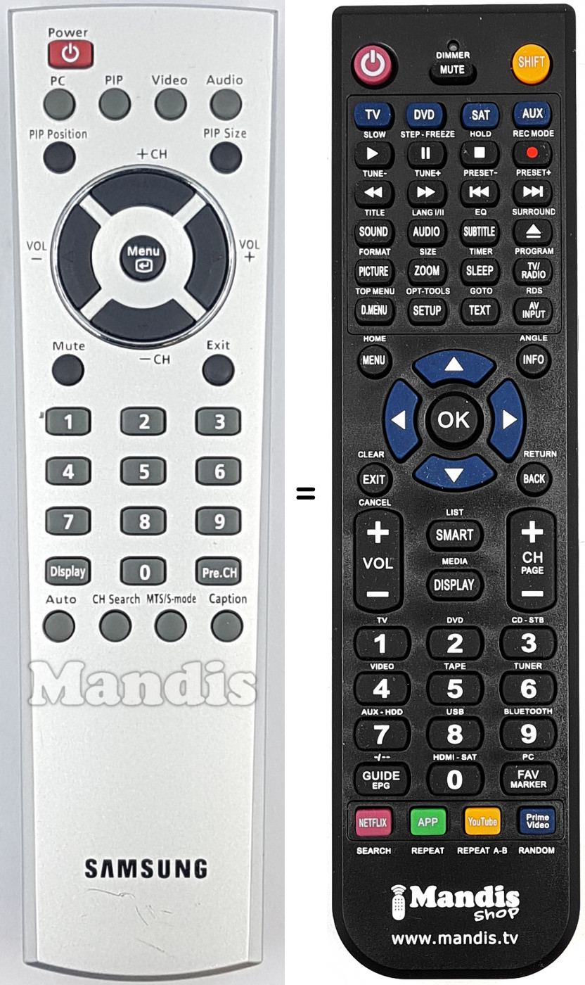 Télécommande équivalente REMCON2041