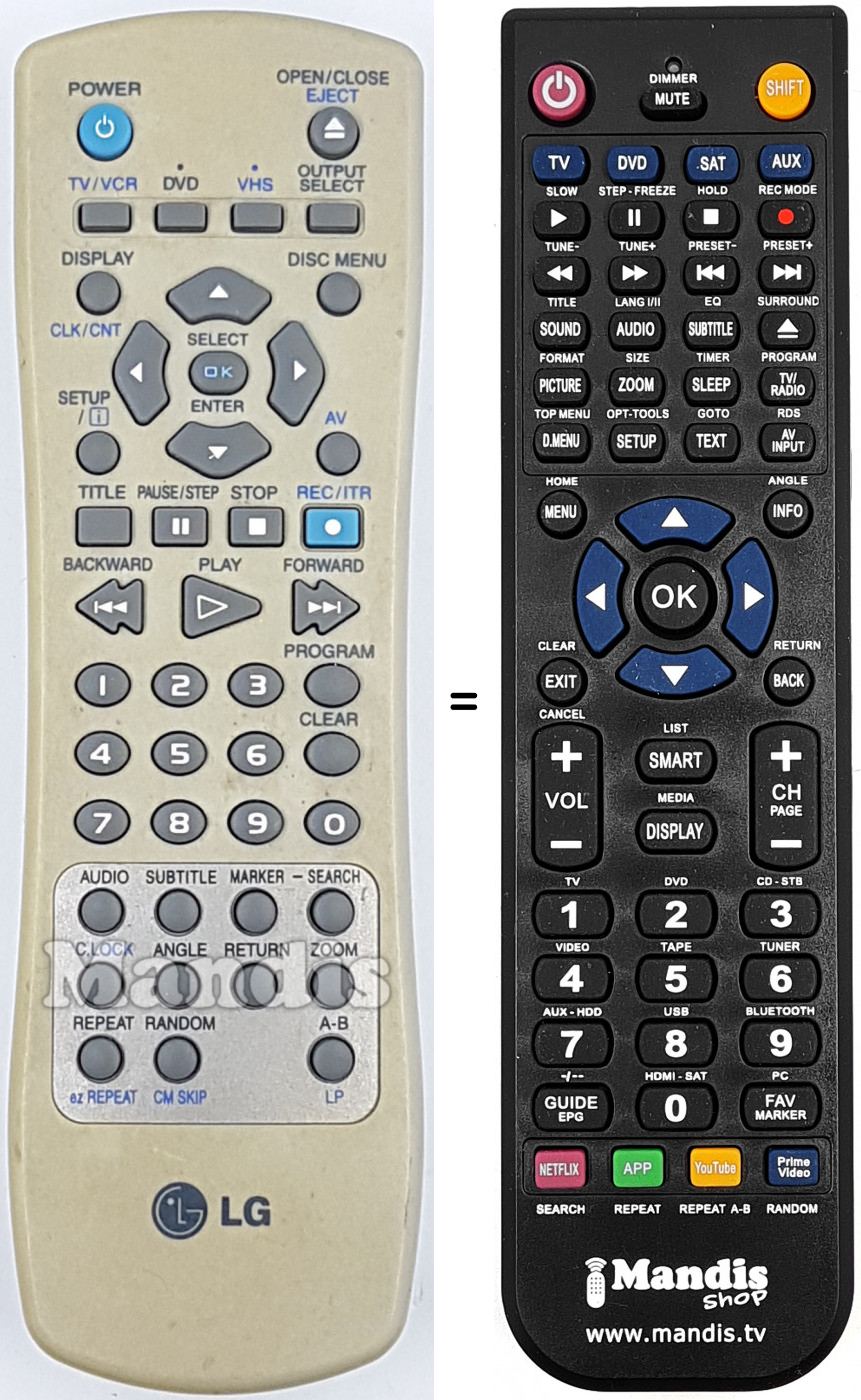 Télécommande équivalente REMCON2179