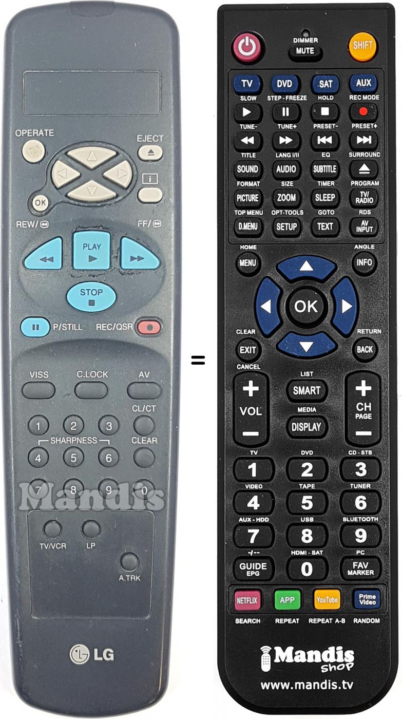 Télécommande équivalente REMCON1995 Télécommande équivalente REMCON1995