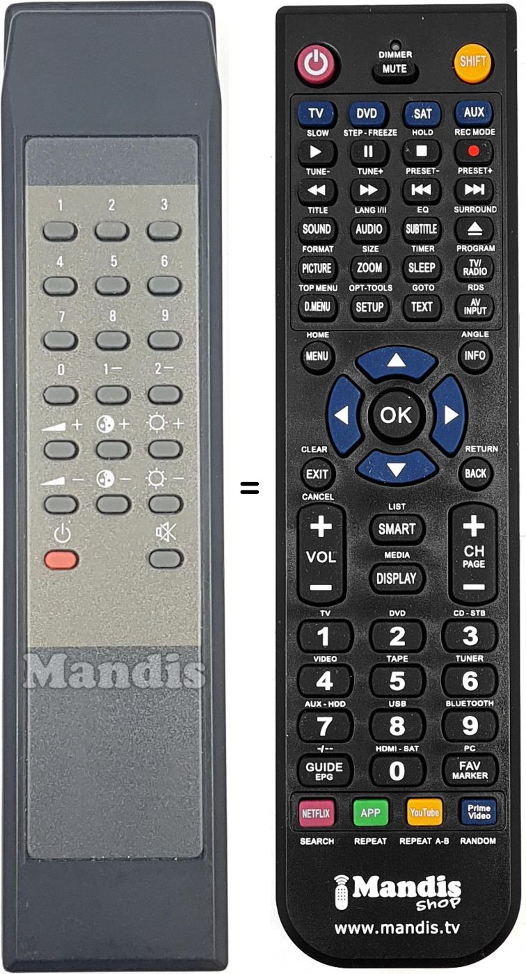 T&eacute;l&eacute;commande &eacute;quivalente REMCON2016