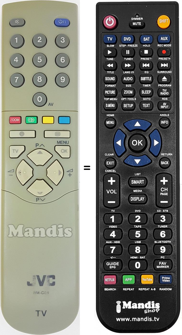 Télécommande équivalente RM-C84