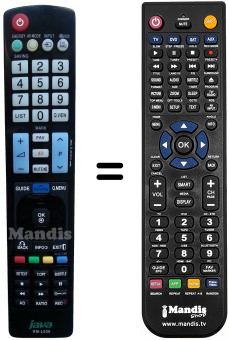 Télécommande équivalente HUAYU RM-L 930