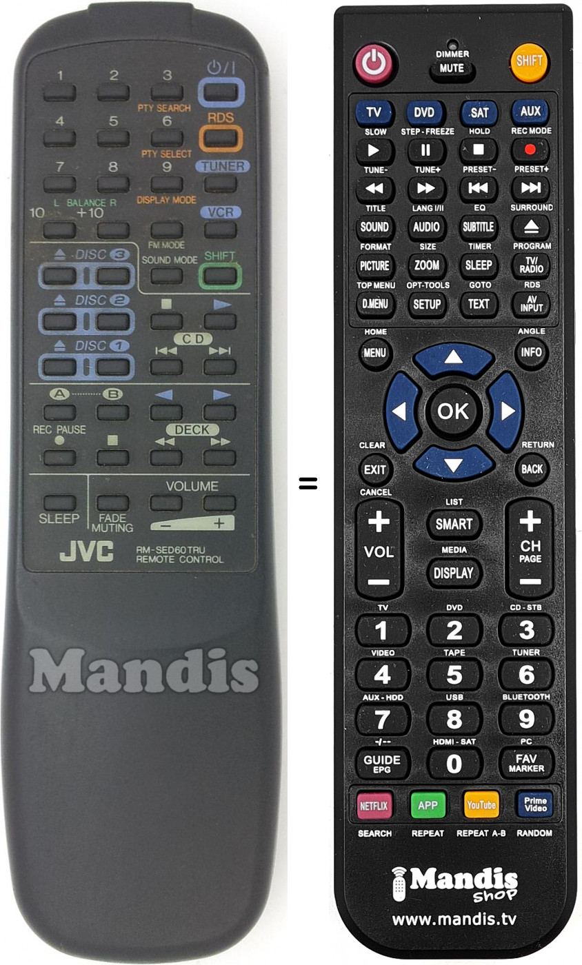 Télécommande équivalente RM-SED60TRU