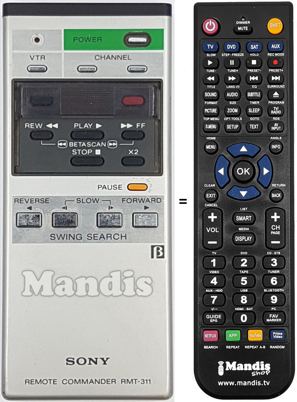 Télécommande équivalente RMT-311