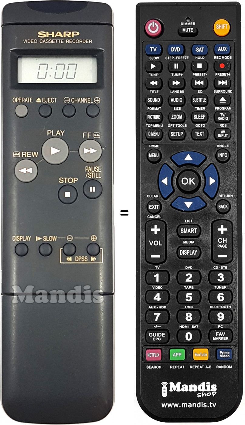 Télécommande équivalente RRMCG0982GESA
