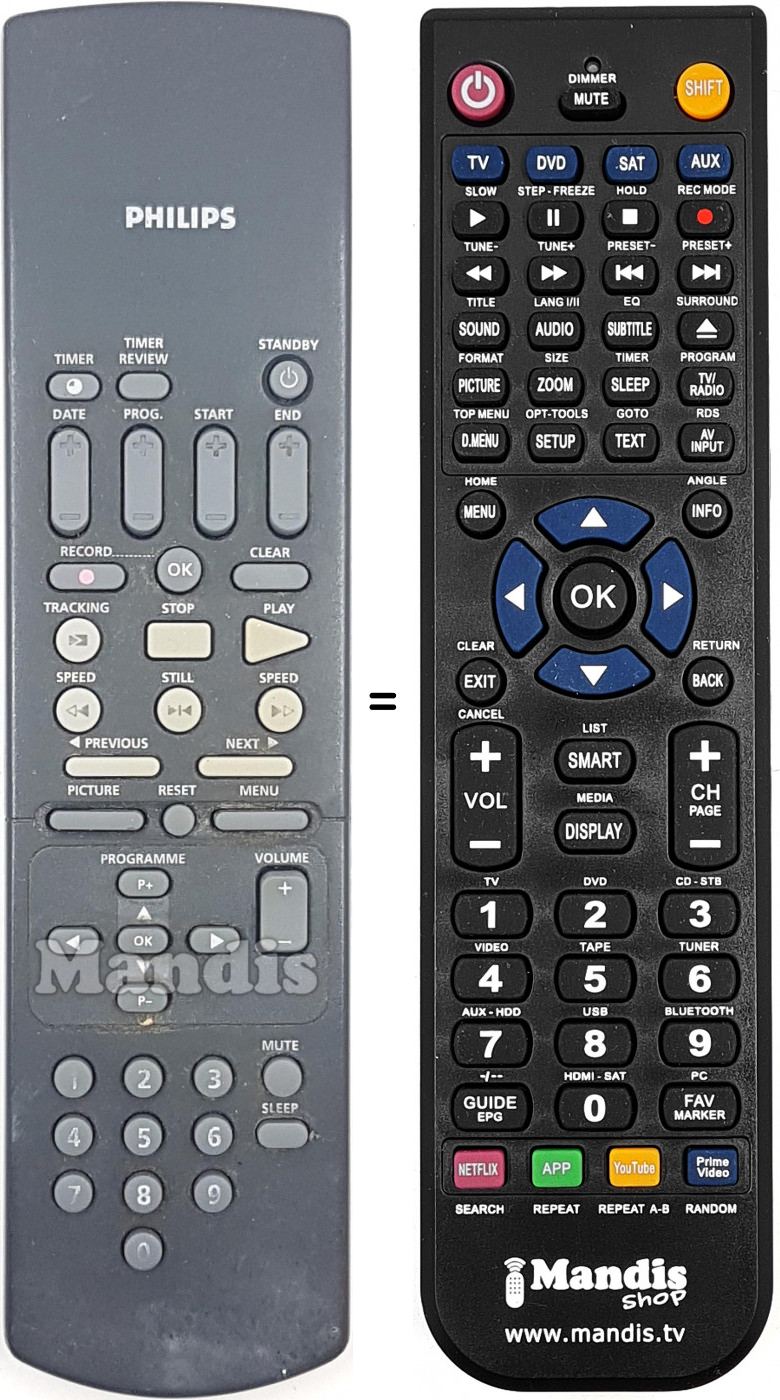 Télécommande équivalente RT144513