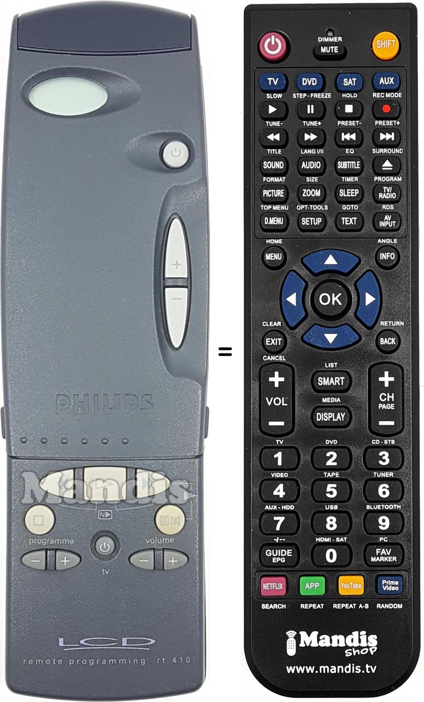 Télécommande équivalente RT410