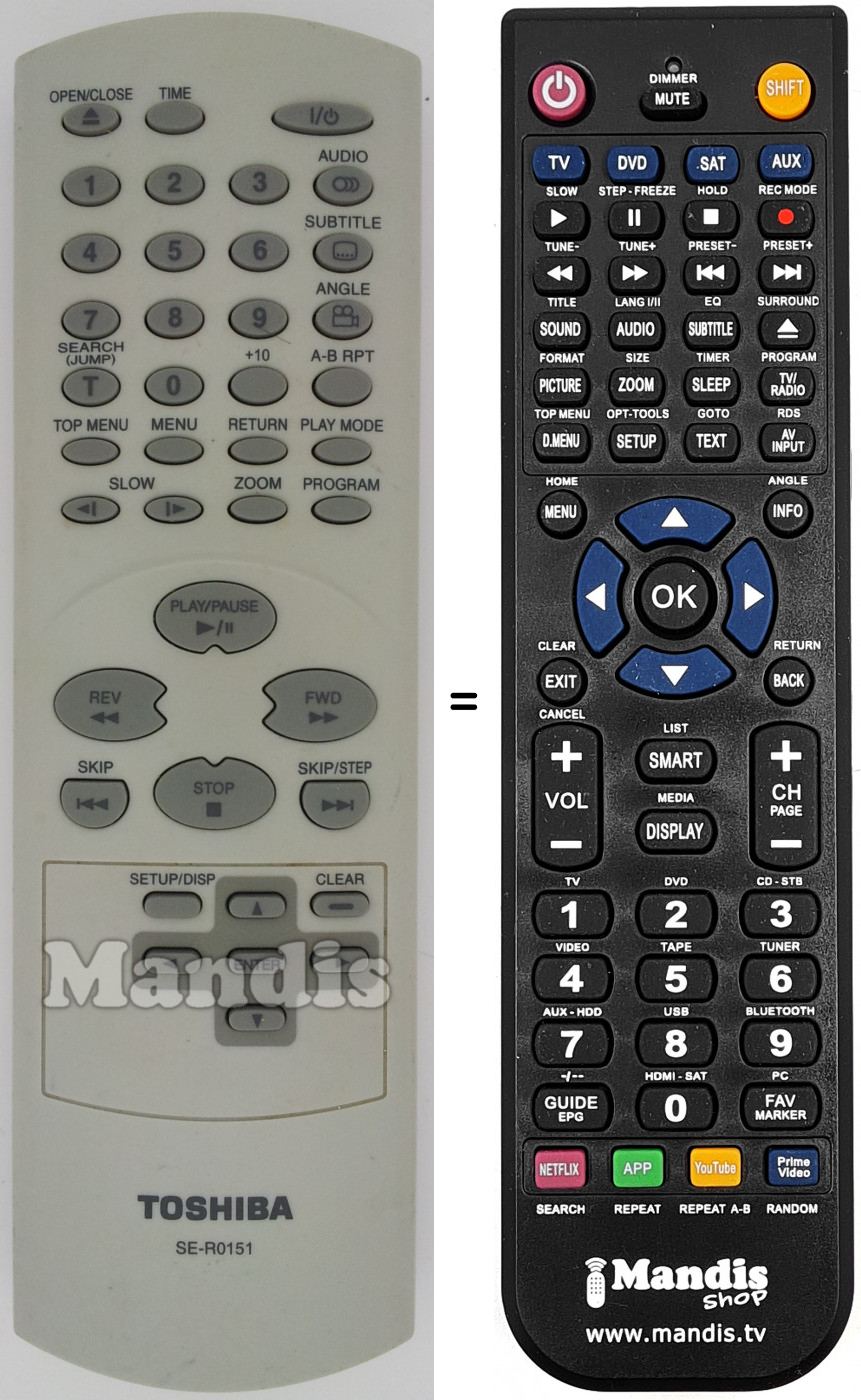 Télécommande équivalente SE-R0151