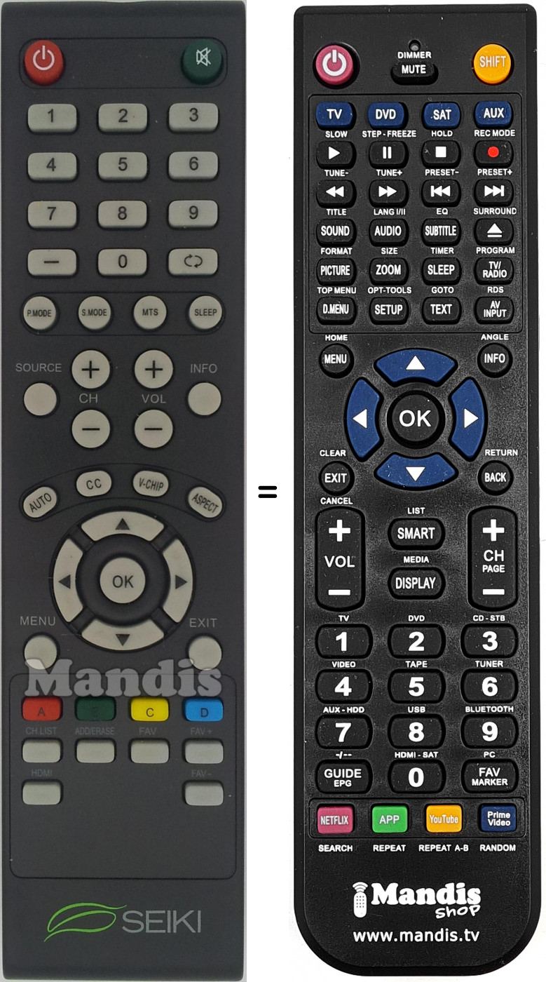 T&eacute;l&eacute;commande &eacute;quivalente SEI001
