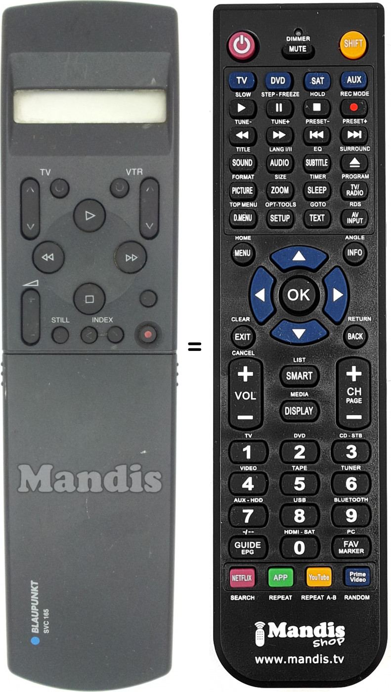 Télécommande équivalente SVC-165